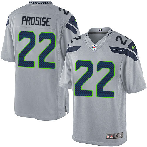 Men's Limited C. J. Prosise Nike Jersey Grey Alternate - #22 NFL Seattle Seahawks